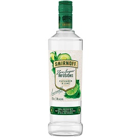 Smirnoff Zero Sugar Infusions Cucumber & Lime 12/75cl