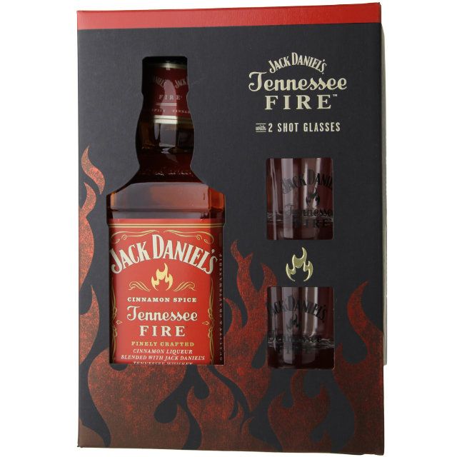 Jack Daniels Fire 2 Gls Giftpack 6/75cl