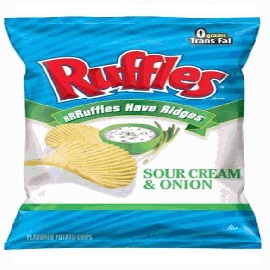 [1400-FL-03146] Ruffles Potato Chips Sour Cream & Onion 15/6.5 Oz