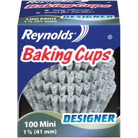 [1900-RD-00311] Reynolds Mini Designer Baking Cups 24/100Ct