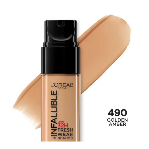 [2200-LO-38229] Infallible 32Hr FW Foundation Golden Amber #490
