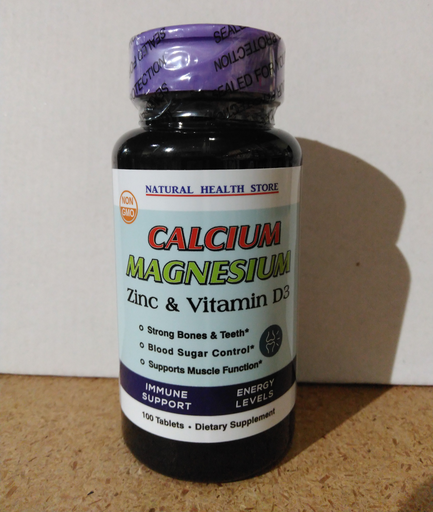 [2400-NW-21991] Natural Health Store Calcium+Mag+Zinc With Vit. D-3 100 Tablets
