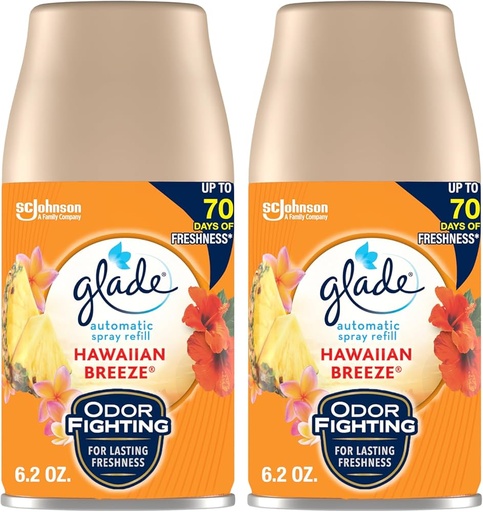 [1900-SJ-74543] Glade Auto Spray Hawaiian Breeze Value Pack 3X2PK/6.2oz