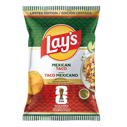 [1400-FL-66953D] Lays Mexico Taco World Cup 16/3.7oz