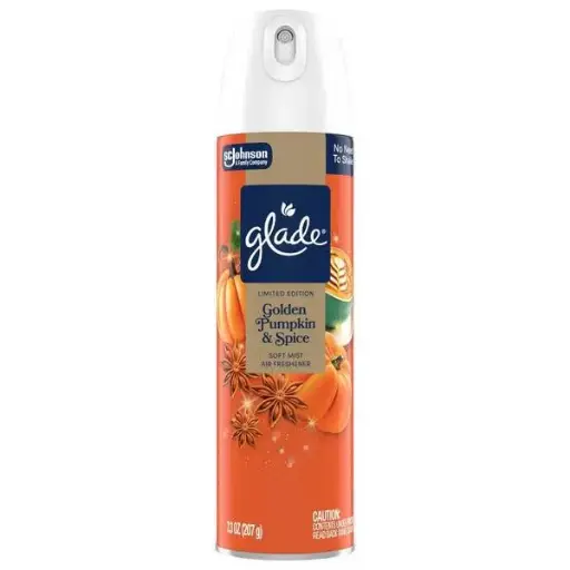 [1900-SJ-09072] Glade Aerosol Golden Pumpkin & Spice 6/7.3oz  