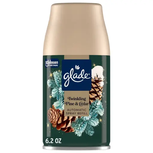 [1900-SJ-10375] Glade Auto Spray Twinkle Pine & Cedar Refill 4/6.2oz 